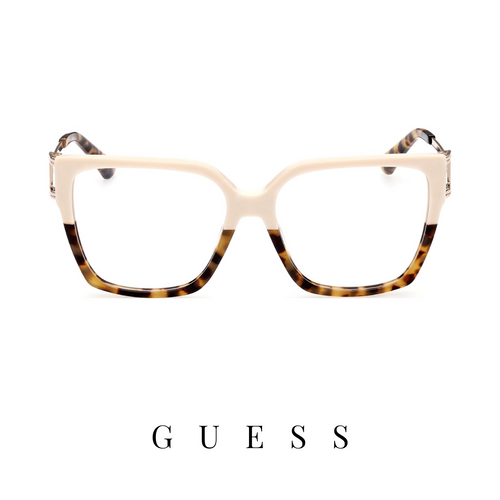 Guess Eyewear - Oversized - Square - Beige&Havana/Gold